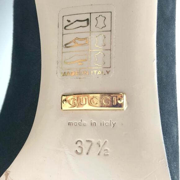 Gucci Marmont Fringe Suede Platform Loafer Pumps 37.5 - Picture 8 of 10